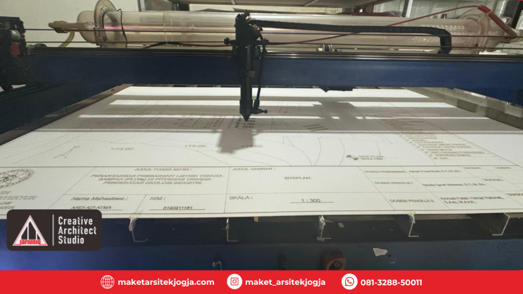 Jasa Laser Marking di Maket Arsitek Jogja